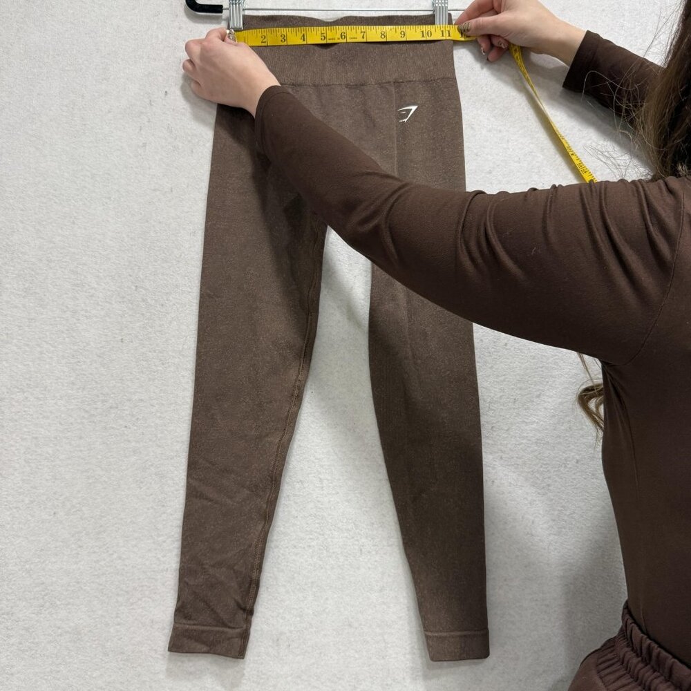 Gymshark Leggings Womens Small Brown Seamless High Rise Ankle Yoga Athletic - Picture 2 of 10